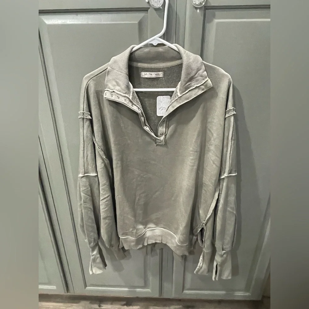 NWT Free People Henley Camden Sweatshirt - Picture 6 of 9